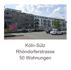 ￼Köln-Sülz
Rhöndorferstrasse
50 Wohnungen
